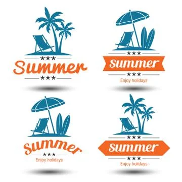 Summer label Stock Illustration