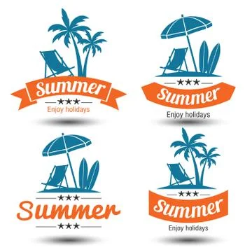 Summer label Illustrazione stock