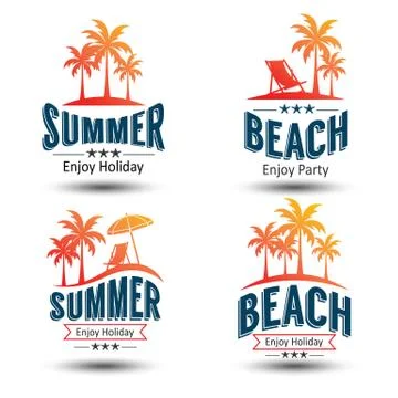 Summer label Stock Illustration