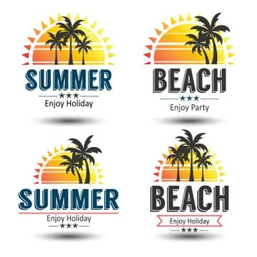 Summer label Stock Illustration