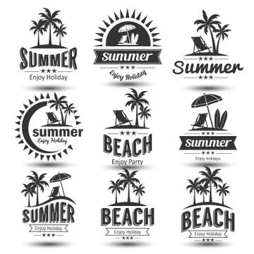 Summer label Stock Illustration