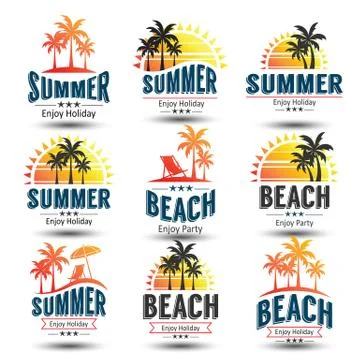 Summer label Stock Illustration