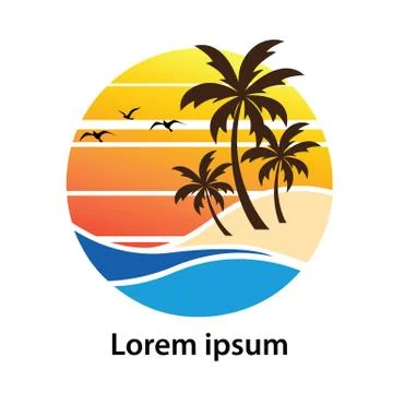 Summer label Illustrazione stock