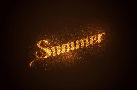 Summer label with light sparkles Stock Illustration