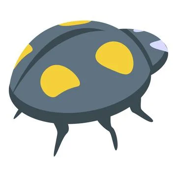 Summer ladybug icon isometric vector. Cute bug Ilustración de archivo