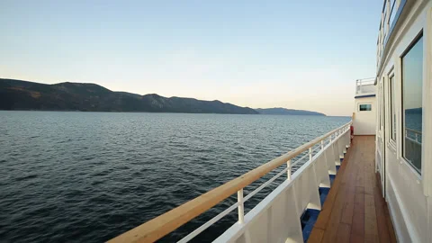 Summer on Lake Baikal from the deck of the ship Video stock 91547508