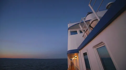 Summer on Lake Baikal from the deck of the ship Video stock 91548150