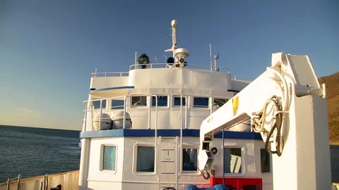 Summer on Lake Baikal from the deck of the ship Video stock 91548664