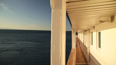Summer on Lake Baikal from the deck of the ship Video stock 91548958