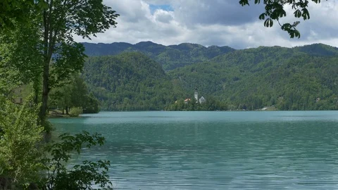 Summer Lake Bled View Видео 108968750