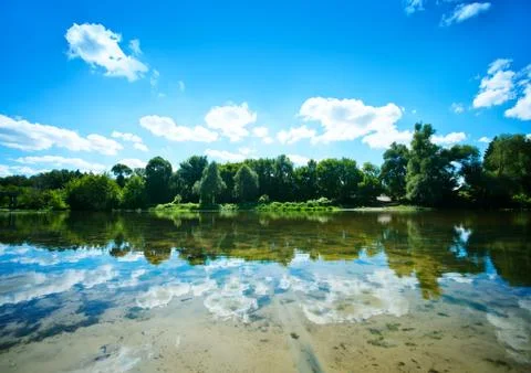 Summer lake Stock Photos