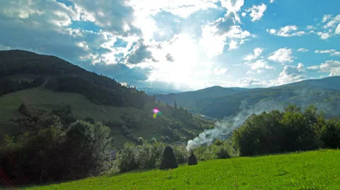 Summer landscape. 4K. FULL HD, 4096x2304. Stock Footage 34639168