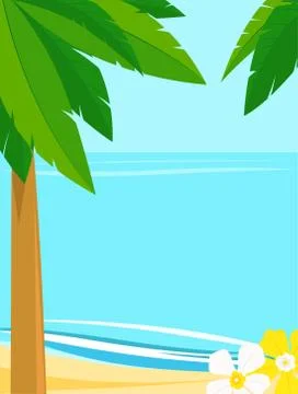 Summer landscape background with copy space for text Иллюстрация