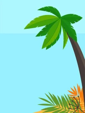 Summer landscape background with copy space for text Иллюстрация