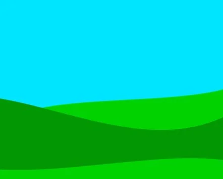 Summer landscape background, Field or meadow vector illustration Stock Illustration