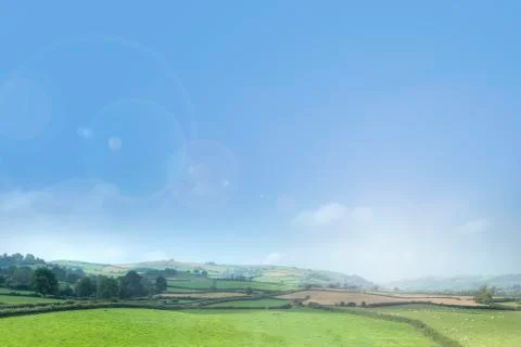 Summer landscape background Stock Photos