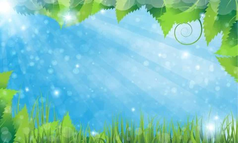 Summer landscape Stock Illustration