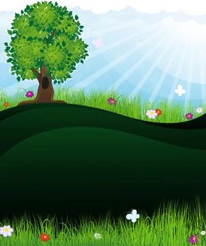 Summer landscape Stock Illustration