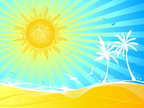 Summer landscape. Stock Illustration