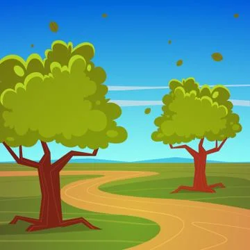 Summer Landscape Illustrazione stock