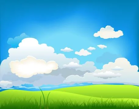 Summer landscape Stock Illustration