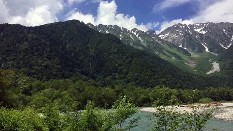 Summer landscape in Japan Stock Footage