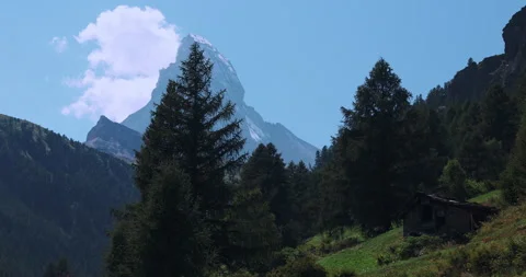 Summer Landscape Of The Matterhorn Mountain Stock Footage 299449765