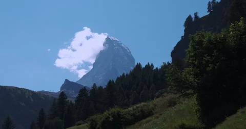 Summer Landscape Of The Matterhorn Mountain Stock Footage 299450145