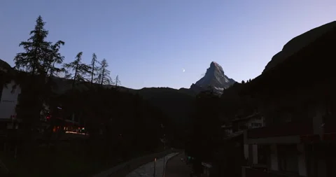 Summer Landscape Of The Matterhorn Mountain Stock Footage 299452680