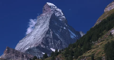 Summer Landscape Of The Matterhorn Mountain Stock Footage 299453997