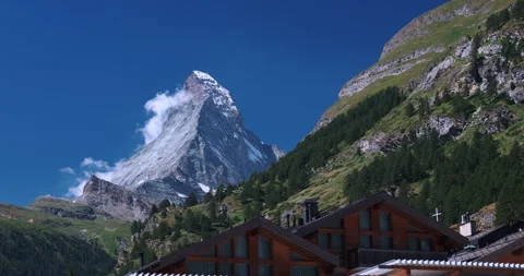 Summer Landscape Of The Matterhorn Mountain Stock Footage 299454852