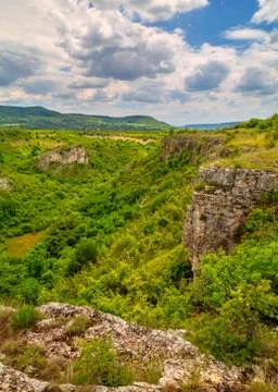 Summer landscape in mountain range Stock Photos