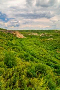 Summer landscape in mountain range Stock Photos