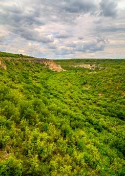 Summer landscape in mountain range Stock Photos