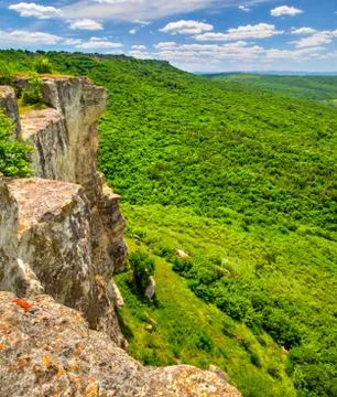 Summer landscape in the mountain range Stock Photos
