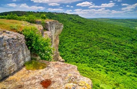 Summer landscape in the mountain range Stock Photos