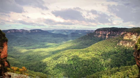 Summer landscape in mountains and dark blue sky. Time lapse Stock Footage