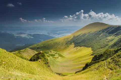 Summer landscape in mountains Stock Photos