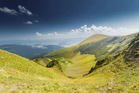Summer landscape in mountains Stock Photos