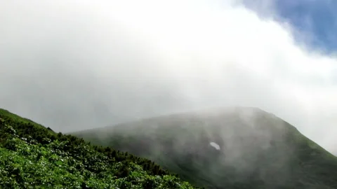 Summer landscape with old vulkane. Stock Footage 97582833