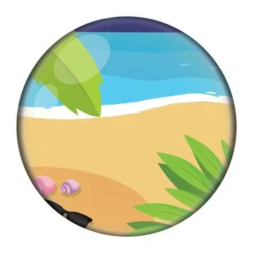 Summer landscape poster Stock Illustration