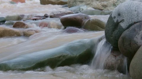 Summer landscape, river against the background of mountains Video stock 278509639
