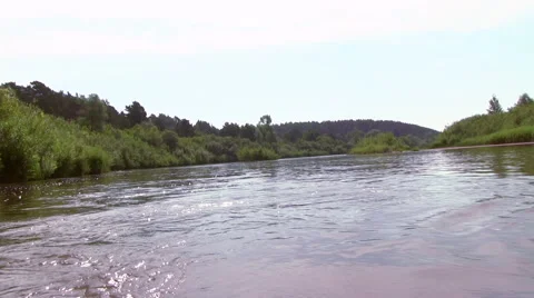 Summer landscape with river Stock-Footage 45889490
