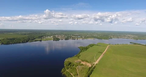 Summer landscape river Stock Footage 101663462