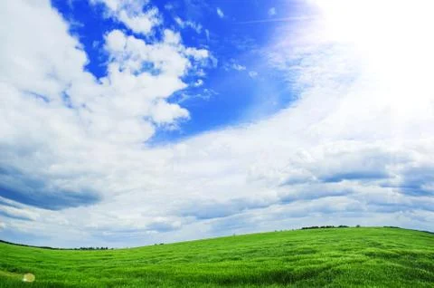 Summer landscape with sky Stock Photos