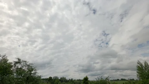 Summer landscape time lapse. Blue sky 4K cloudscape timelapse Stock Footage 199466447
