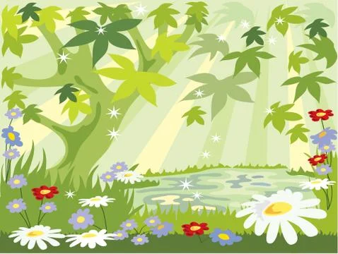 Summer leaves Stock Illustration