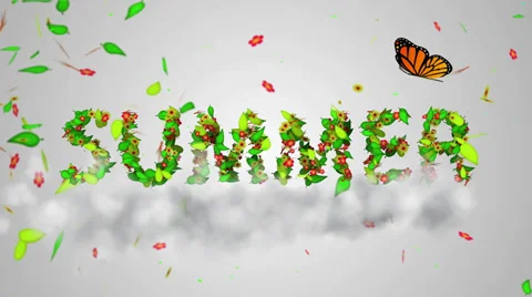 Summer leaves particles Loop Animation 4K resolution Ultra HD Stock Footage 39933391