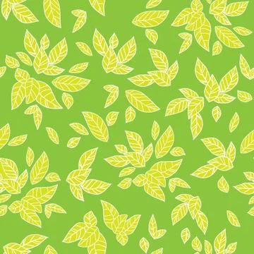 Summer leaves pattern Stock Illustration