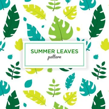 Summer Leaves Pattern イラスト素材